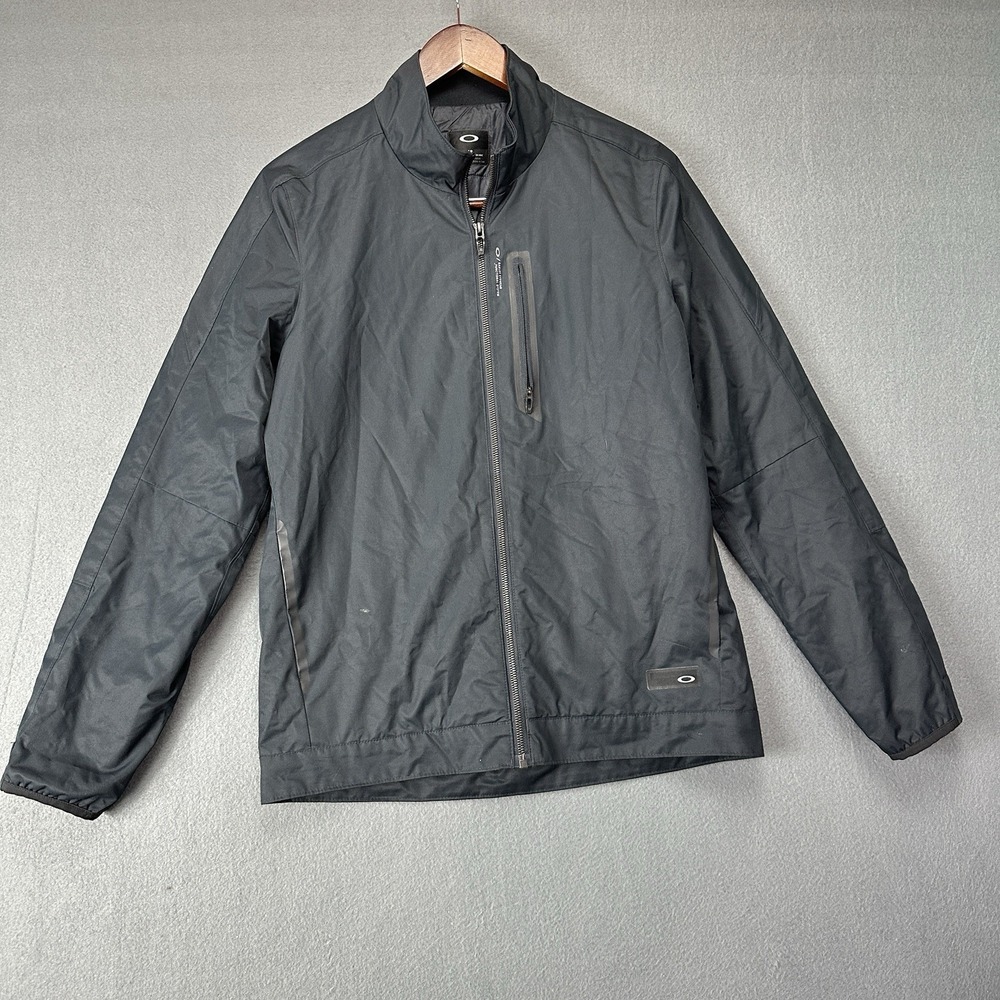 Oakley Men's City Performance Bomber Jacket Small Blue Full Zip Outdoor Casual